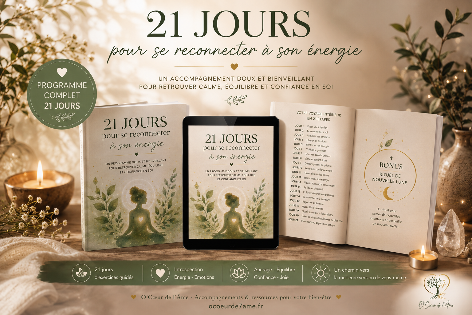 O COEUR DE L'AME un programme de 21 jours.