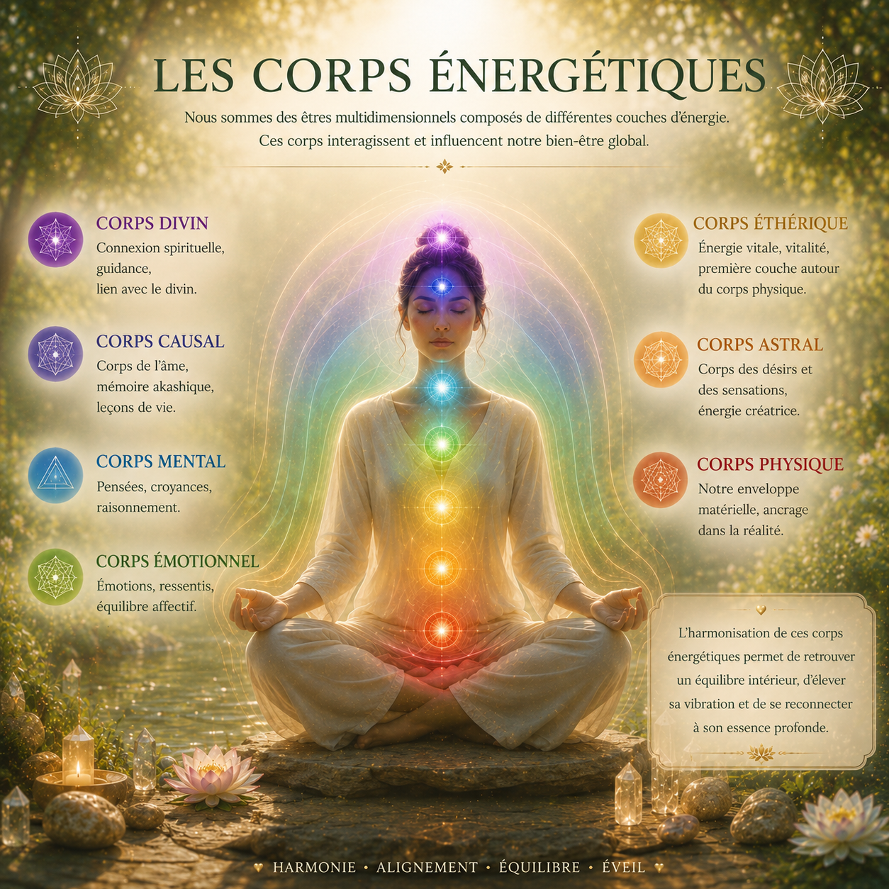 Les corps subtils et les chakras de nous en tant qu'être humain!!!